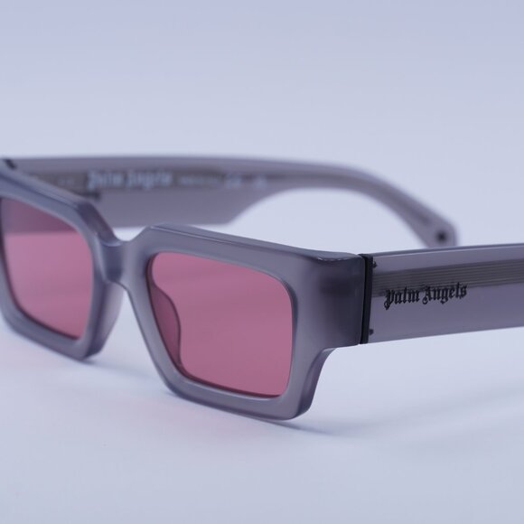 Palm Angels PERI086 HYDE 0921 Sunglasses Grey Rectangle Frame, Cameo Lenses - Picture 4 of 11